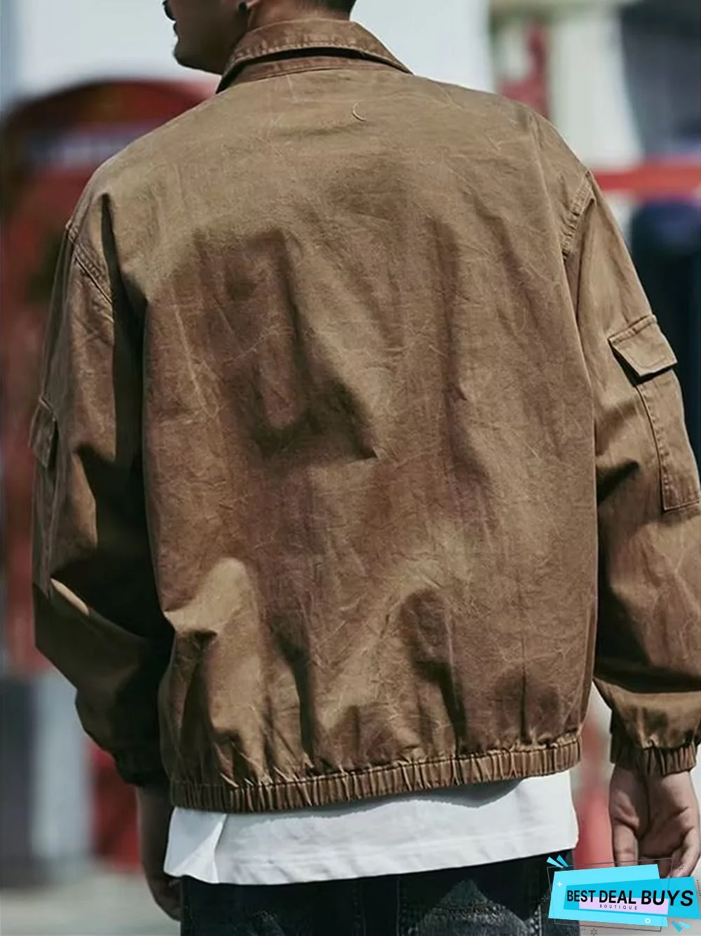 Retro Casual Loose Solid Color Jacket