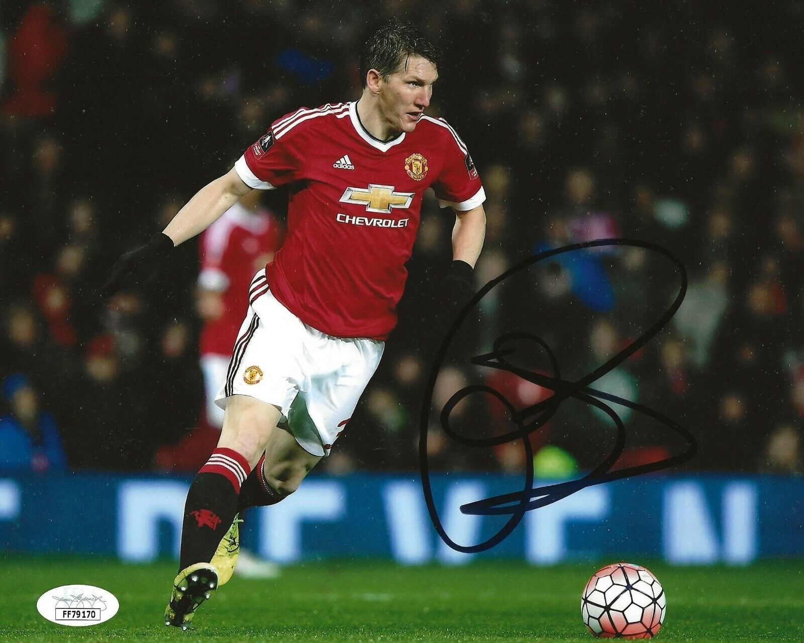 Bastian Schweinsteiger signed Manchester United 8x10 Photo Poster painting Germany Bayern 2 JSA