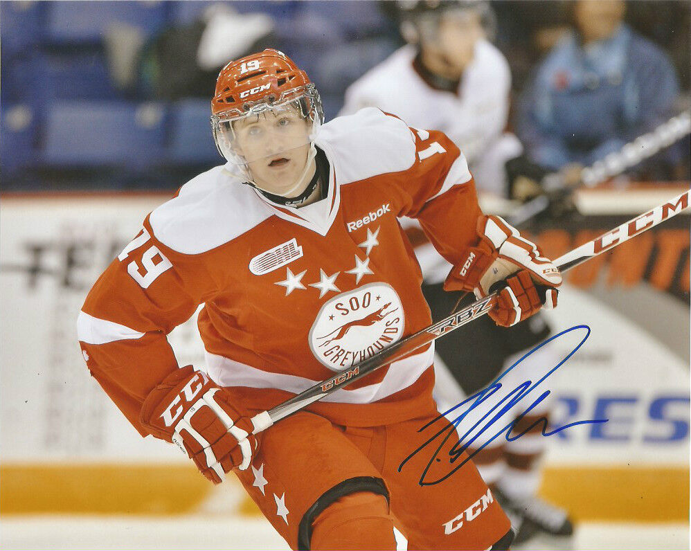 Sault Ste. Marie Greyhounds Jared McCann Signed Autographed 8x10 NHL Photo Poster painting COA