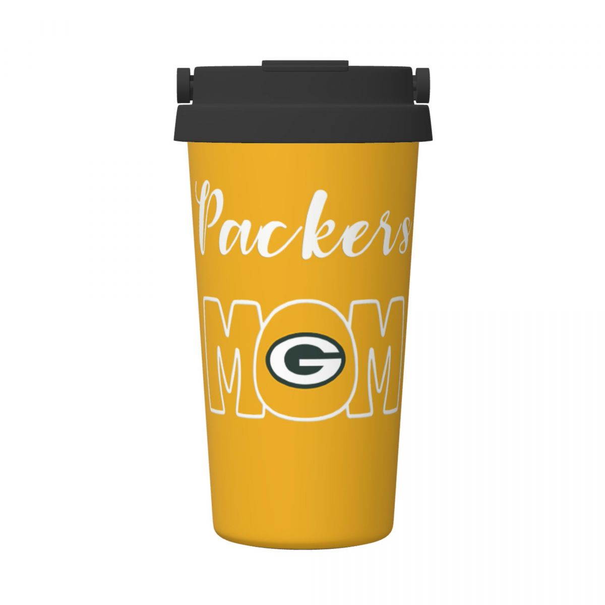 Green Bay Packers Mom 16oz Vacuum Stainless Steel Tea Tumbler with Lid and Handle