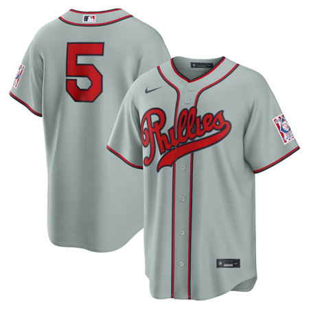 Youth Philadelphia Phillies #5 Bryson Stott Nike Gray 2026 Field of Dreams Stadium Jersey