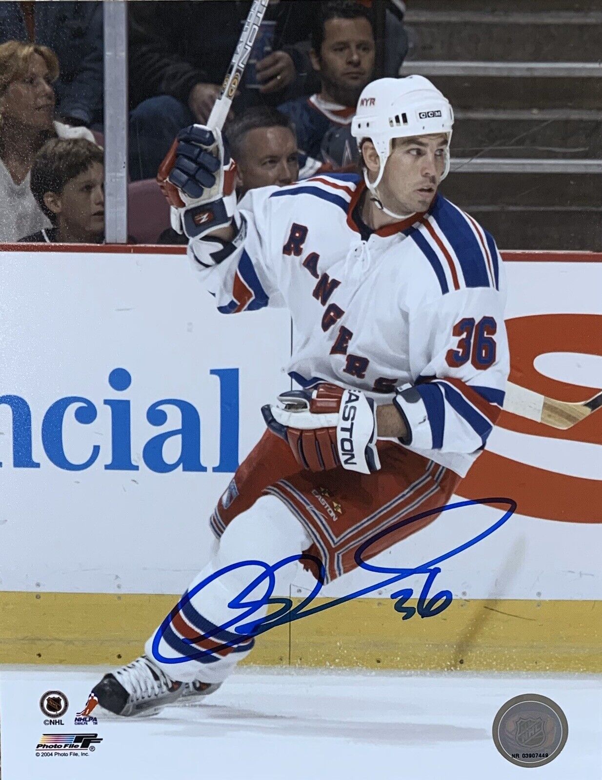 Matt Barnaby New York Rangers Right Wing Autographed 8x10