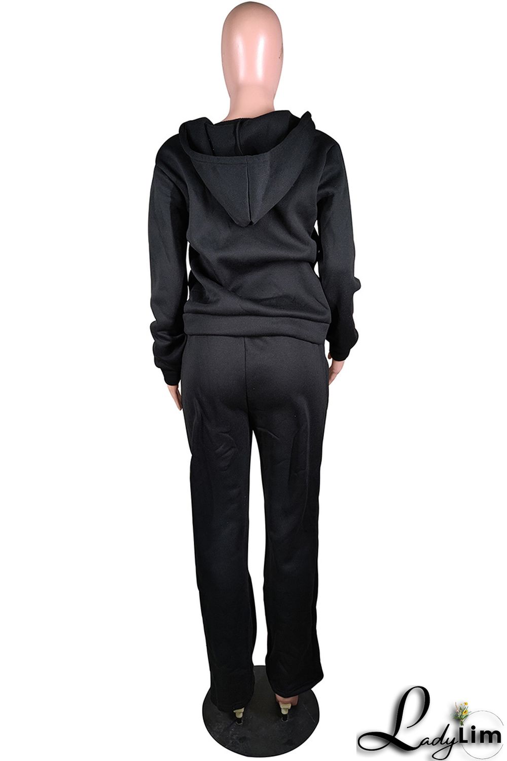 Red Fashion Casual Solid Basic Hooded Collar Long Sleeve Two Pieces