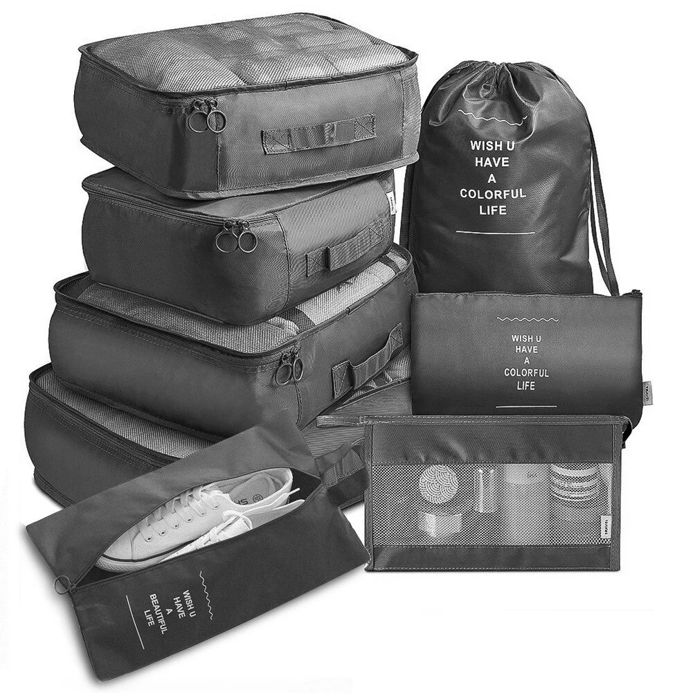 Pongl pieces Set Travel Organizer Storage Bags Suitcase Set Storage Cases Portable Luggage Organizer Clothes Shoe Cosmetic bag