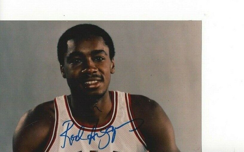 Rod Higgins Autographed 5x7 Original Photo Poster painting Chicago Bulls Rare B675