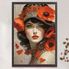 Poppy Woman-11CT Stamped Cross Stitch 40*60cm/15.75*23.62in(Big Size)
