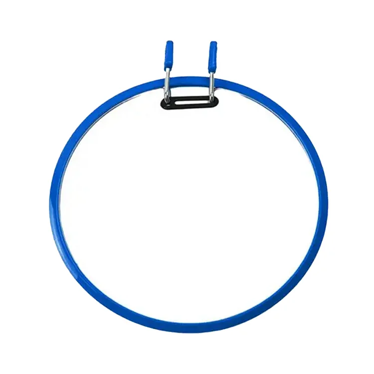 Round Cross Stitch Hoop Ring Plastic Embroidery Hoop Embroidery Circle (Blue)