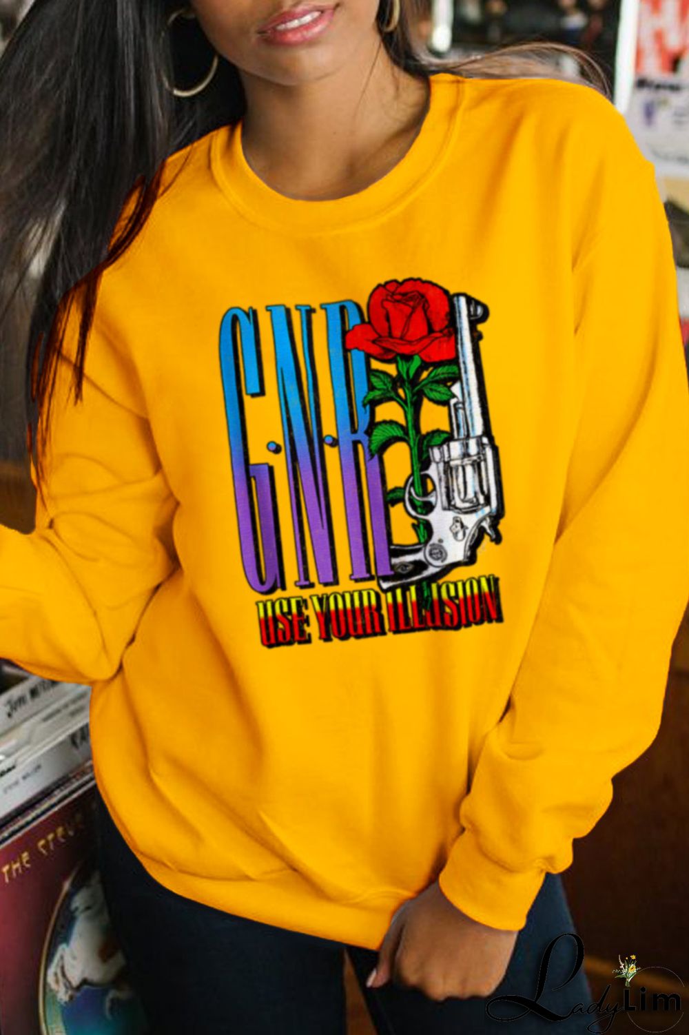 White Casual Vintage Print Patchwork O Neck Tops