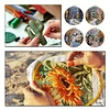 4pcs Town-DIY Embroidery Kit with Pattern Cotton Threads Needles Hoop Scissor 25*25cm tapestrymarket