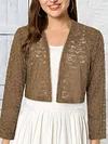 Fashionable Solid Color Lace Cardigan Top - Delicate Open Front, Sheer Three-Quarter Sleeves, Perfect for Everyday Chic Style - A Feminine & Lightweight Wardrobe Staple for Women