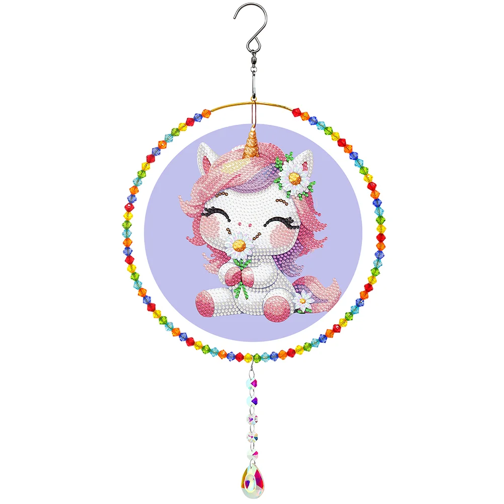 DIY Unicorn Suncatcher Diamond Painting Hanging Pendant Crystal Painting Ornament