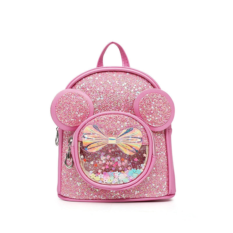 New Sequins Children’s Bag Cute Cartoon Princess Backpack Women’s Fashion Casual Stylish Kindergarten Back