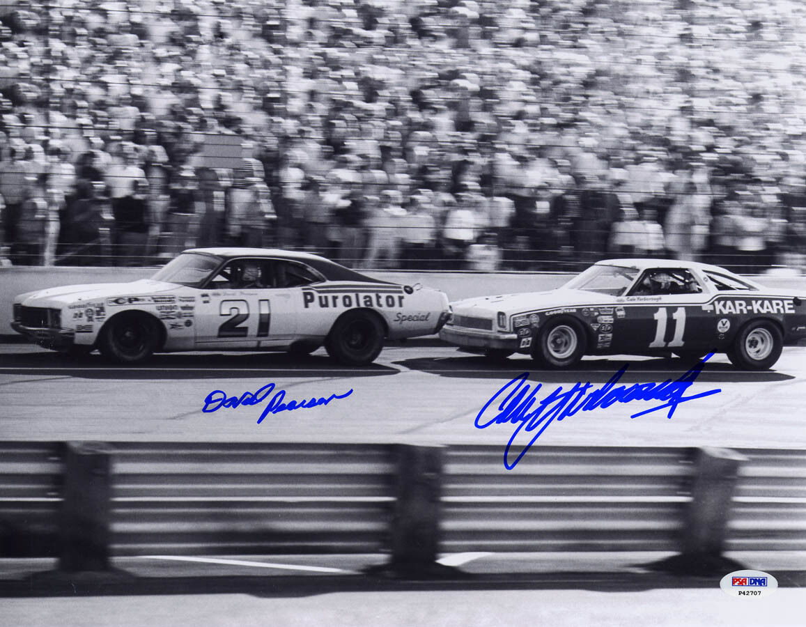 David Pearson Cale Yarborough DUAL SIGNED 11x14 Photo Poster painting NASCAR PSA/DNA AUTOGRAPHED