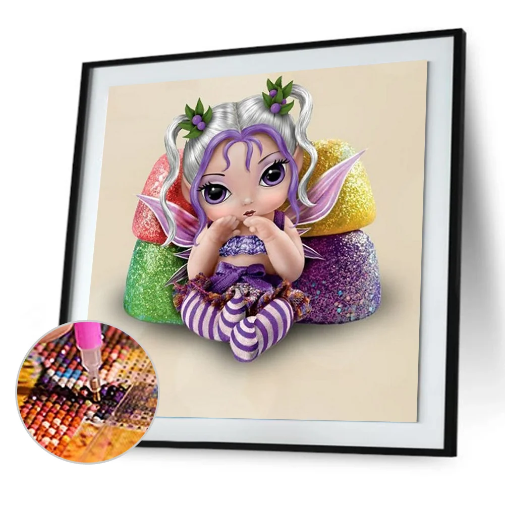 Full Round Diamond Painting 30*30cm - Big Eyes Doll