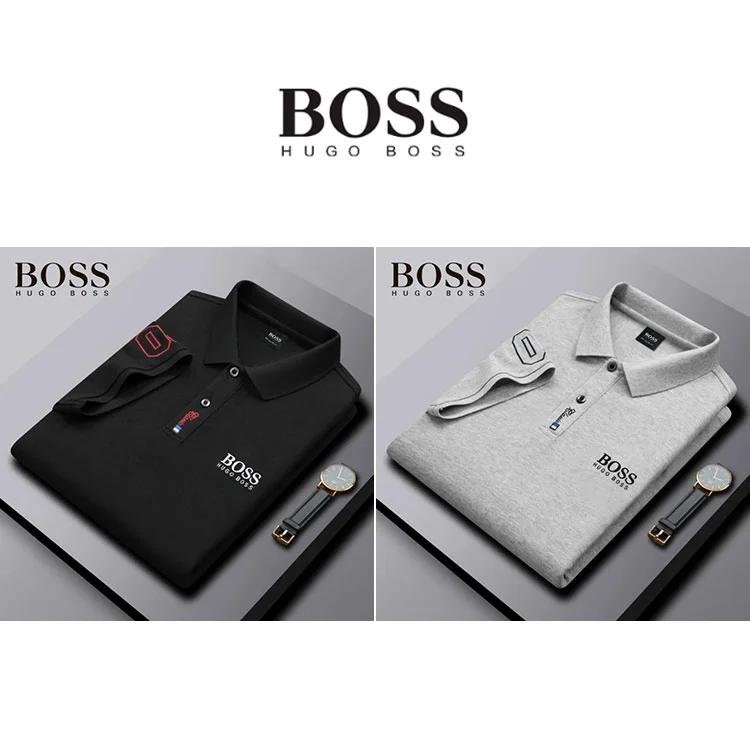 【HUGO BOSS】Pánské prémiové bavlněné polo tričko