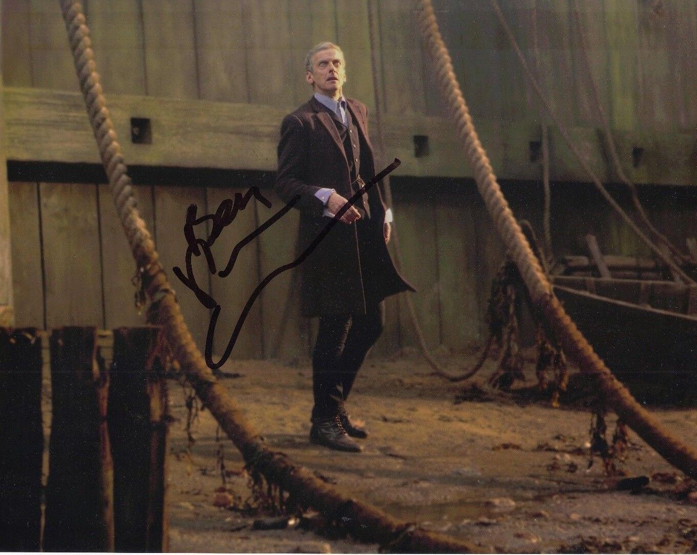 Peter Capaldi Signed 10X8 Photo Poster painting DR WHO Genuine Autograph AFTAL COA (7349)