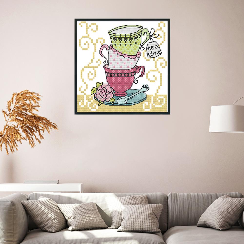 

cup - 14CT Stamped Cross Stitch - 15*14cm, 501 Original