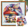 >SALE<Full Embroidery Cotton Thread 11CT Print Butterfly Fairy Cross Stitch 40x40cm