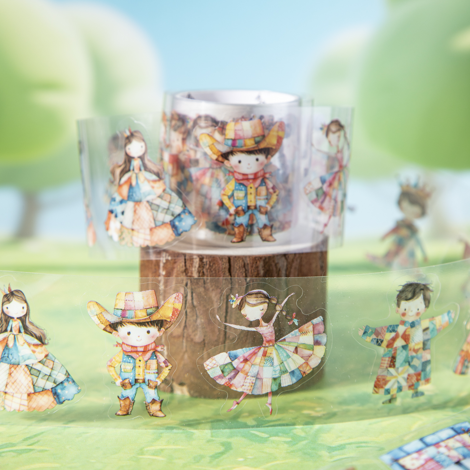 PET 테이프 - 40mm*200cm 스플라이싱 타임시리즈 빈티지 창문 식물 꽃