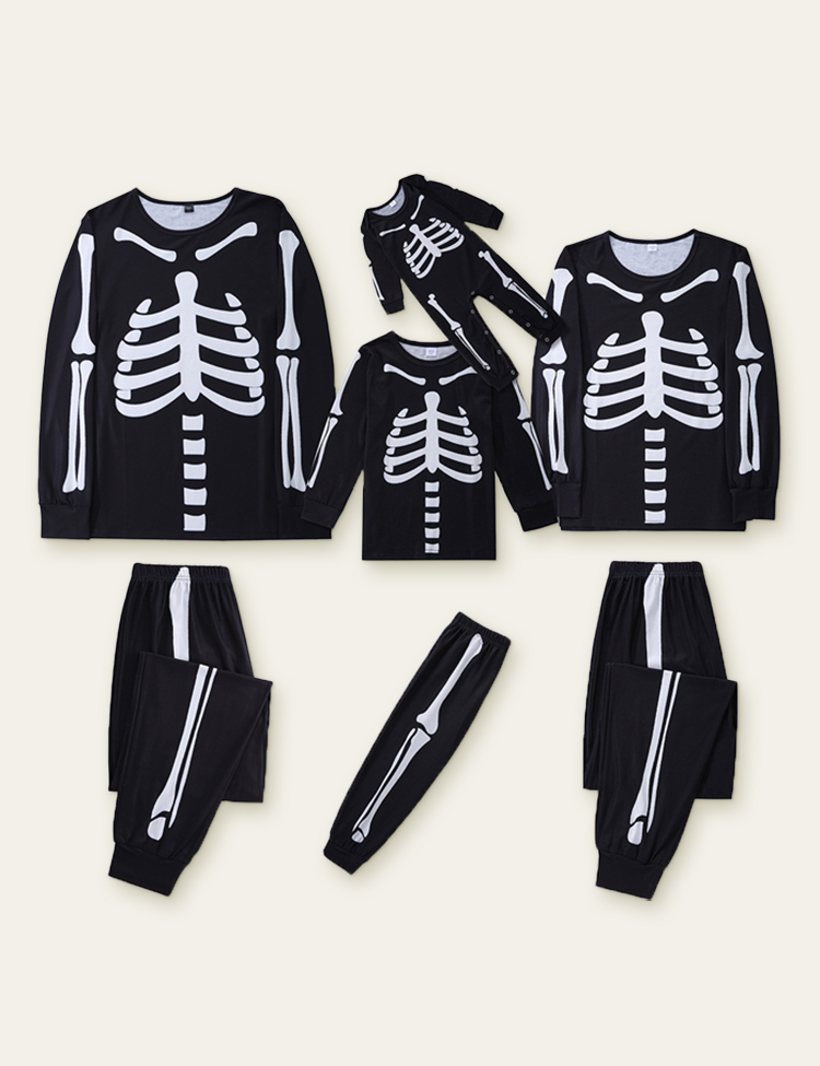 Halloween Skull Printed Family Matching Pajamas Set