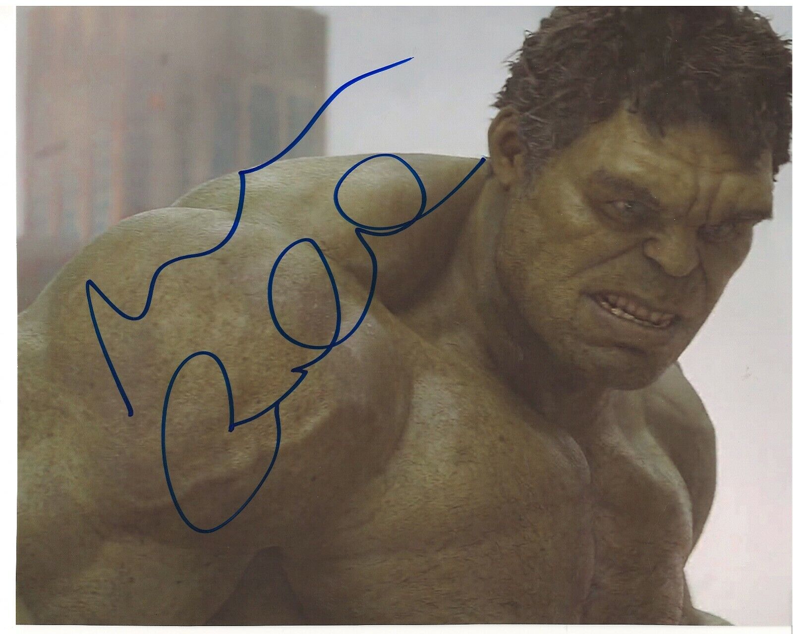 MARK RUFFALO THE AVENGERS RARE SIGNED HULK Photo Poster painting WITH PROOF