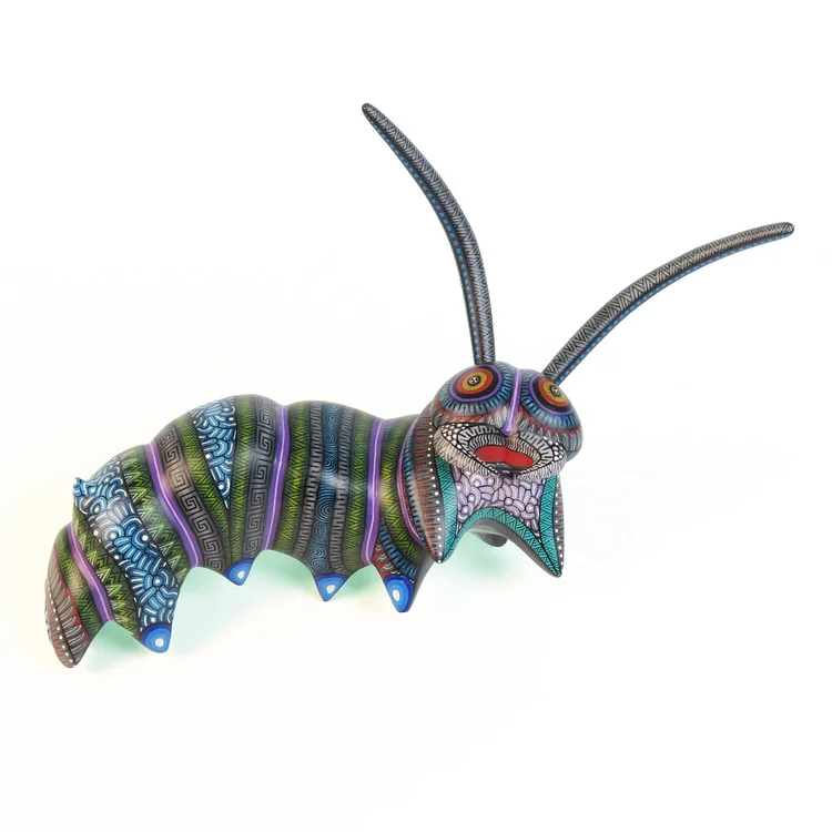 Beautiful Caterpillar - Oaxacan Alebrije Wood Carving