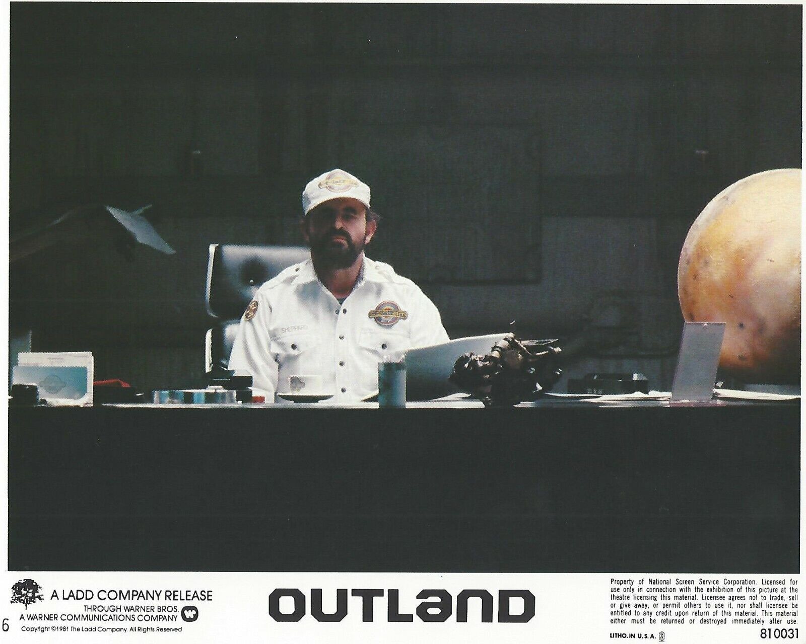 Outland Original 8x10 Lobby Card Poster 1981 Photo Poster painting #6 Peter Boyle