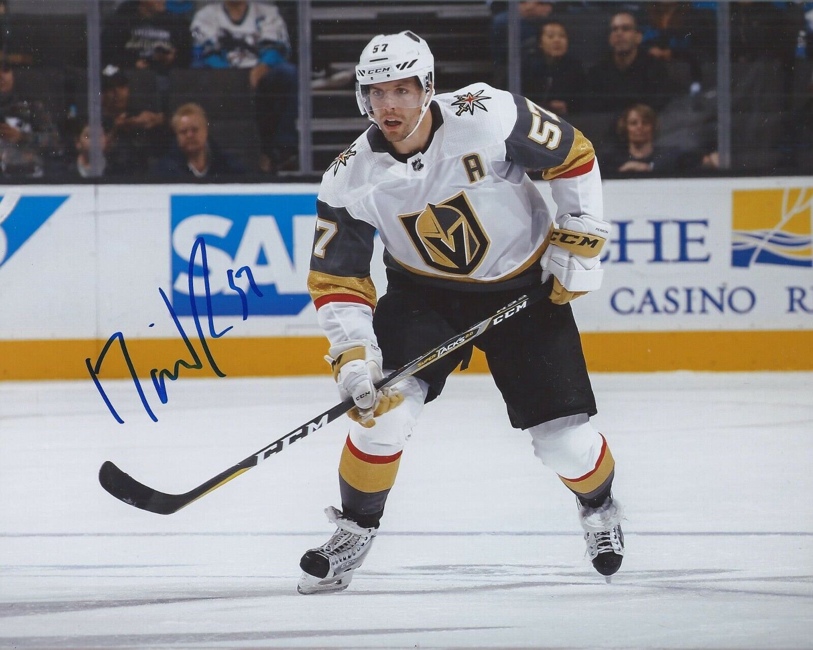 David Perron Signed 8x10 Photo Poster painting Vegas Golden Knights Autographed COA