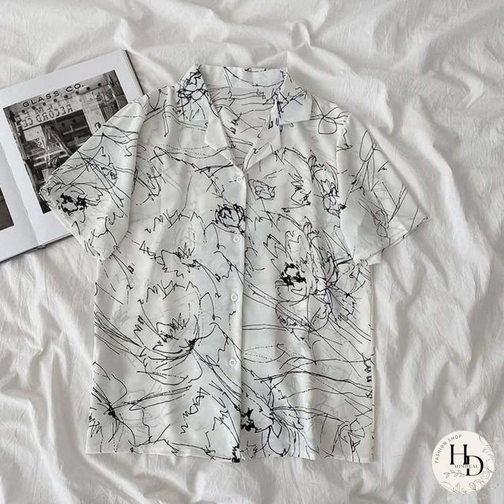 Casual Basic Short Sleeve Blouse Women V-neck Loose Office Formal Shirt Female Fashion Blue Yellow Cardigan Tops