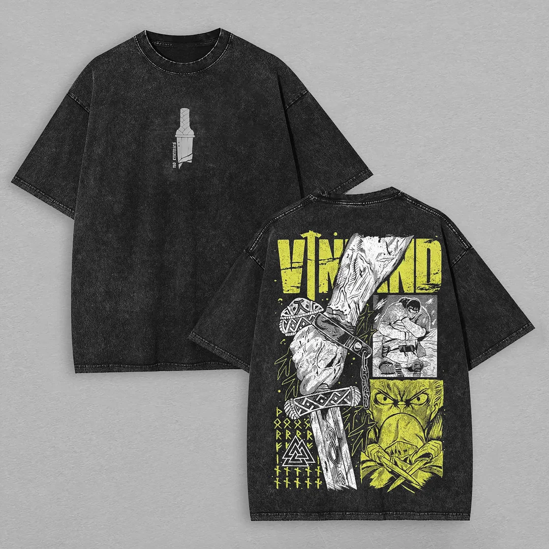 Vinland Saga Printed Unisex Washed T-Shirt
