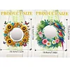 (US Local)2D Flat DIY Sunflower Parrot Hanging Mirror Diamond Art Kits Wall Door Decoratio