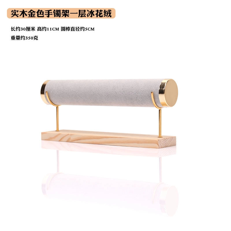 Flannel Bracelet Display Stand Single Layer One Layer Watch Bracelet Jade Bracelet Necklace Storage Finishing Rack Head Flower Headwear Live Broadcast