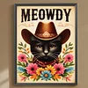 Diamond Painting -DIY Full Round Drill Cowboy Cat