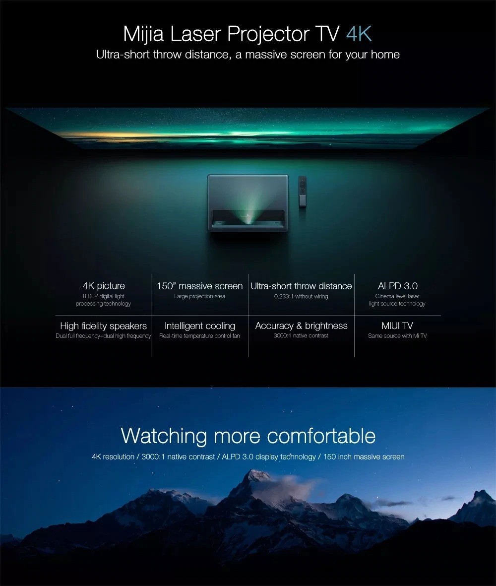 Xiaomi mi laser projetor 150 "versão global
