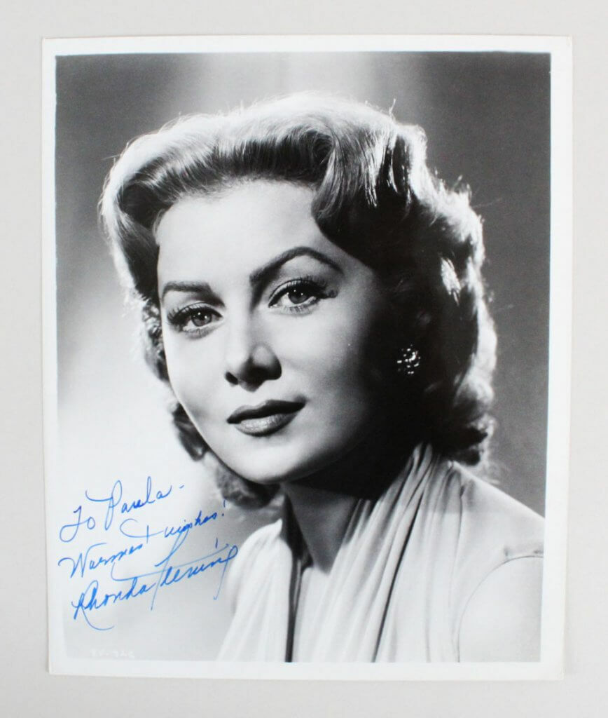 Rhonda Fleming Signed Photo Poster painting 8x10 - COA JSA