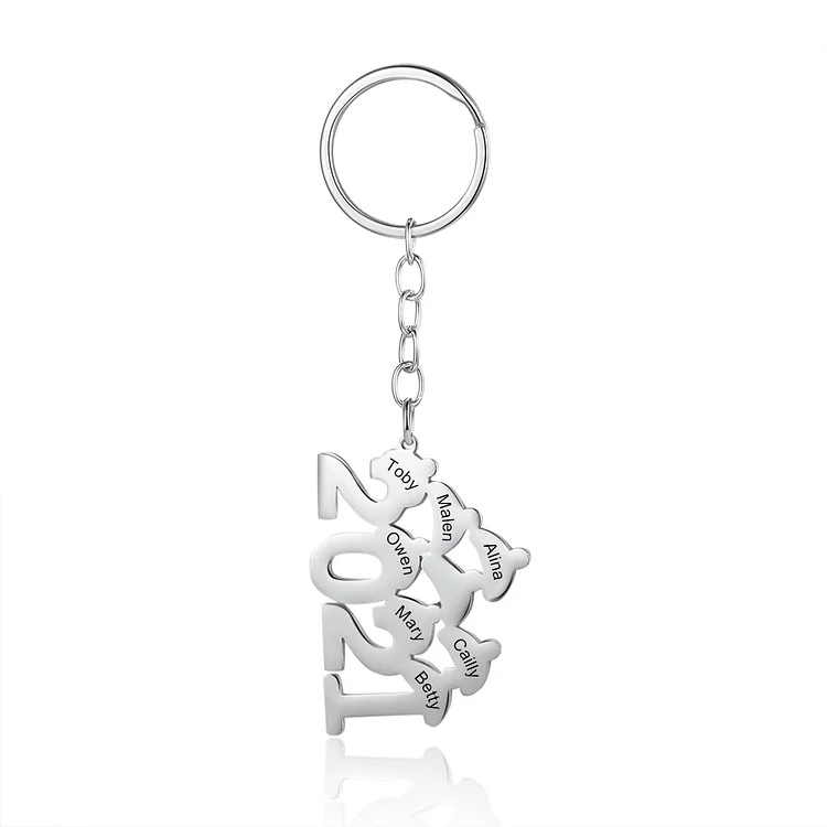 Personalized Keychain with 7 Name