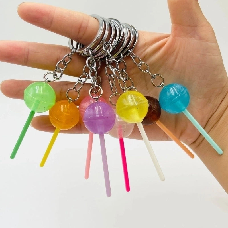Minimalist Lollipop Resin Unisex Bag Pendant Keychain
