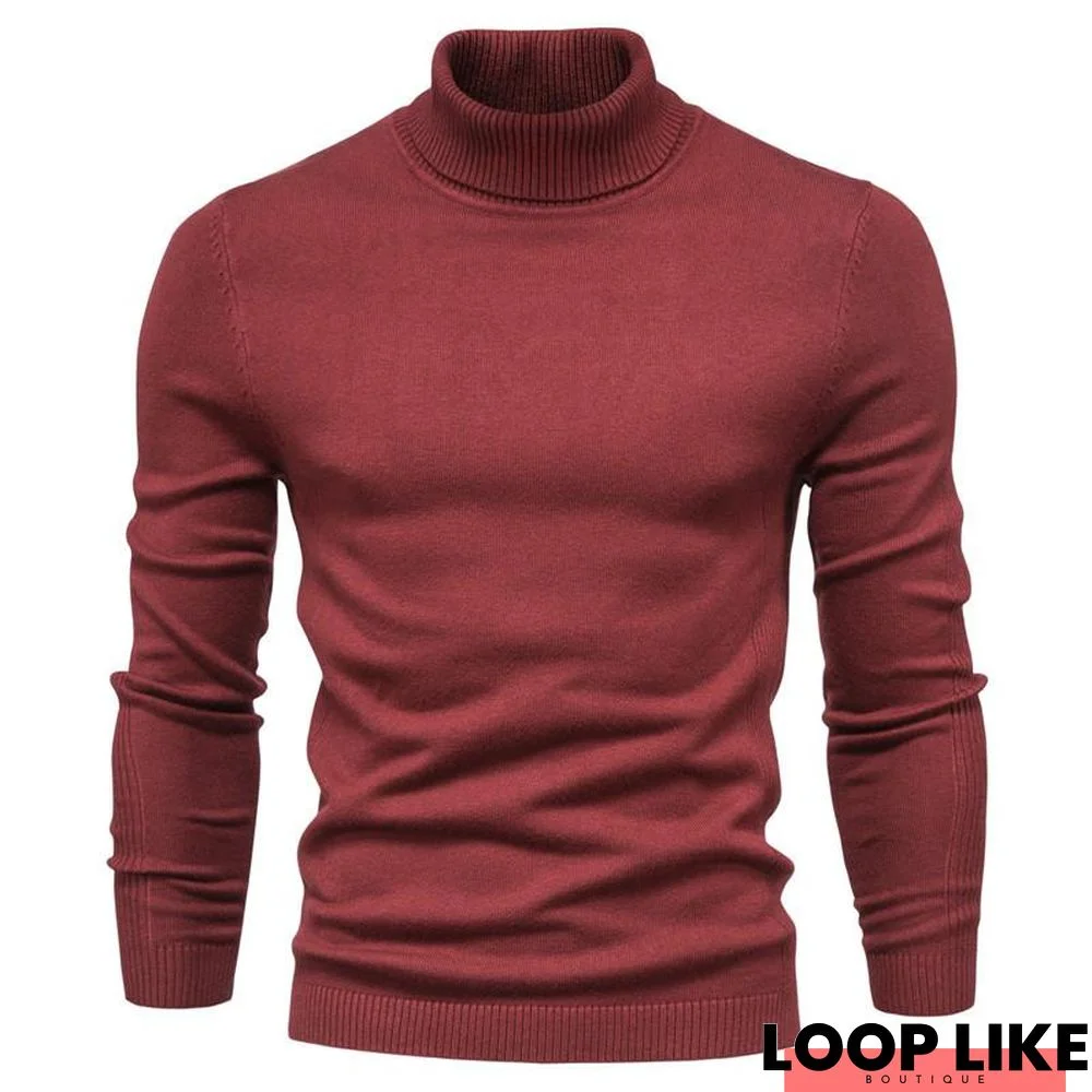 Turtleneck Men's Wear Casual Sweater