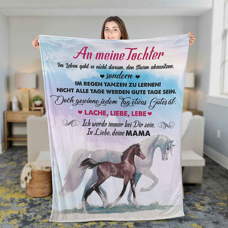 Kettenmachen Decke - An Meine Tochter von Mama - Pferd