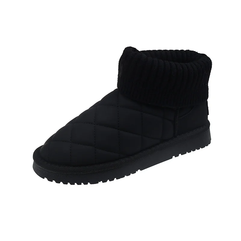 Churchf Churchf Mouth Snow Boots Women 2023 Winter New Casual Platform High-Top Cotton Shoes Women Add Thick And Velvet Cotton Boots Women