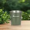3Pcs 300ml Outdoor Camping Cup with Storage Bag Beer Wine Cup for Picnic (Green)