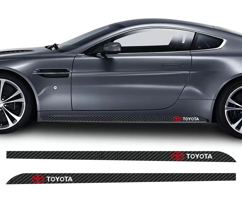 Car side skirt carbon fiber sticker
