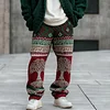 3D Print Christmas Ugly Sweater Men's Viking Tree Of Life Cozy Knit Pants by Inlyline