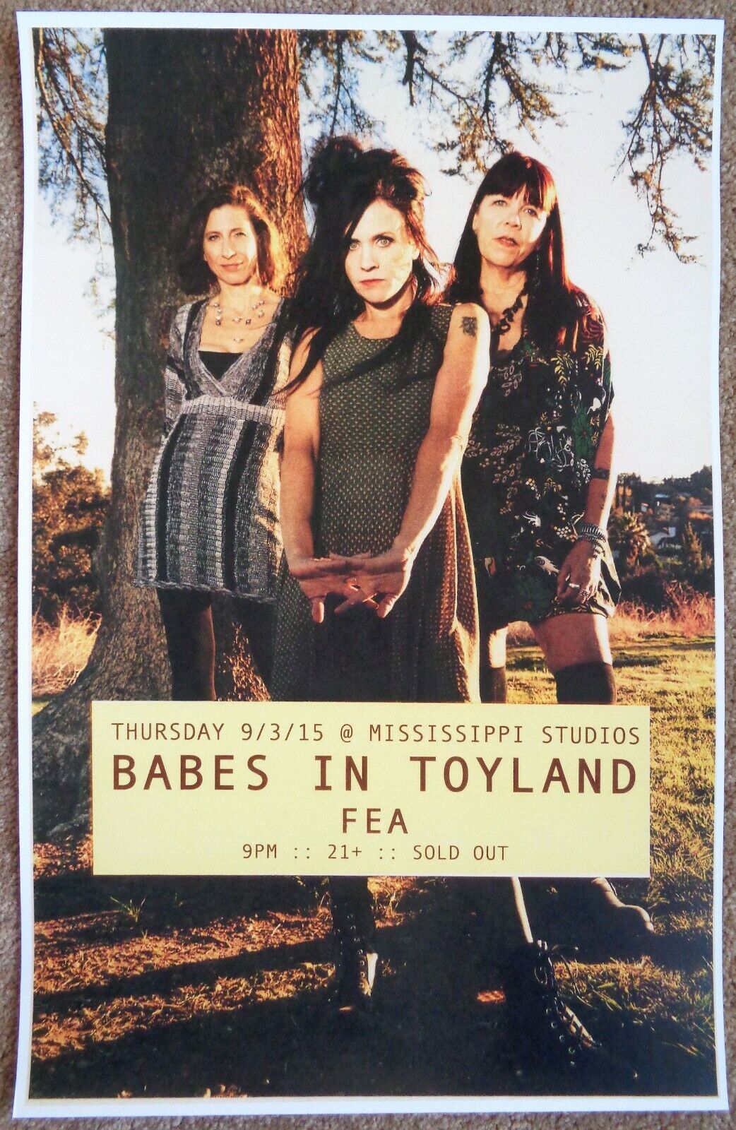 BABES IN TOYLAND 2015 Gig POSTER Portland Oregon Concert