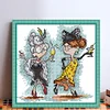 Two Old Naughty Boys-14CT Stamped Cross Stitch 17*17cm/6.69*6.69in
