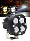 3 Inch LED Pods Work Light Bar White & Yellow 12V-48V Motorcycle Fog Lights 40W