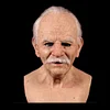 Halloween Costume Old Man Realistic Silicone Costume Mask For Adults