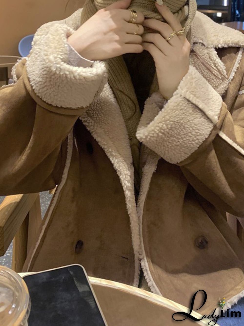 Vintage Brown Lambswool Splice Short Jacket