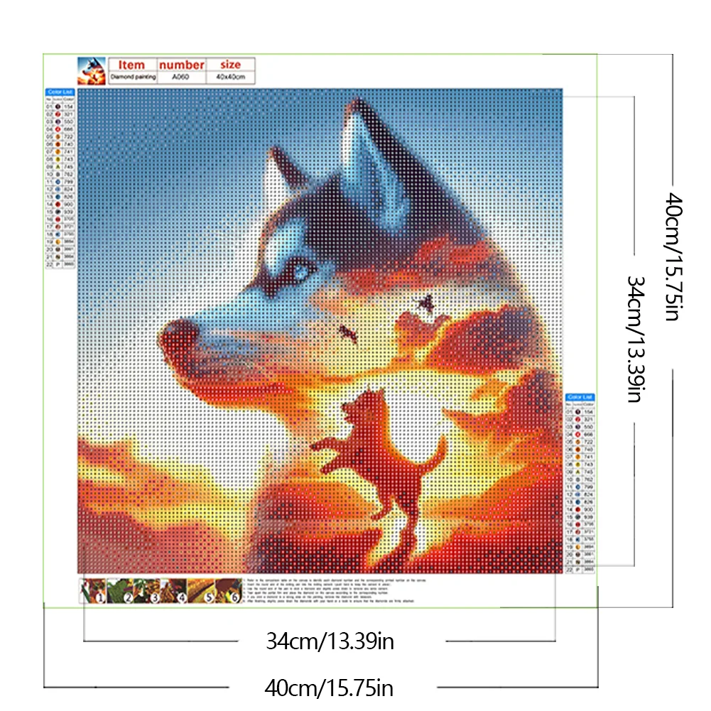 Diamond Painting - Full Round Drill - Wolf(Canvas|40*40cm)