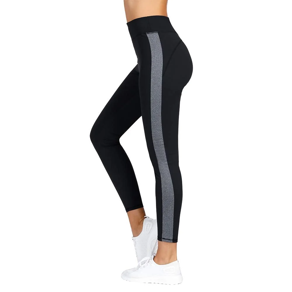 Non-See-Through Yoga Pants with Pocket, Ankle Length Black Leggings for Women